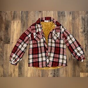 (Cross-listed) Flannel Faux Fur Lined Jacket